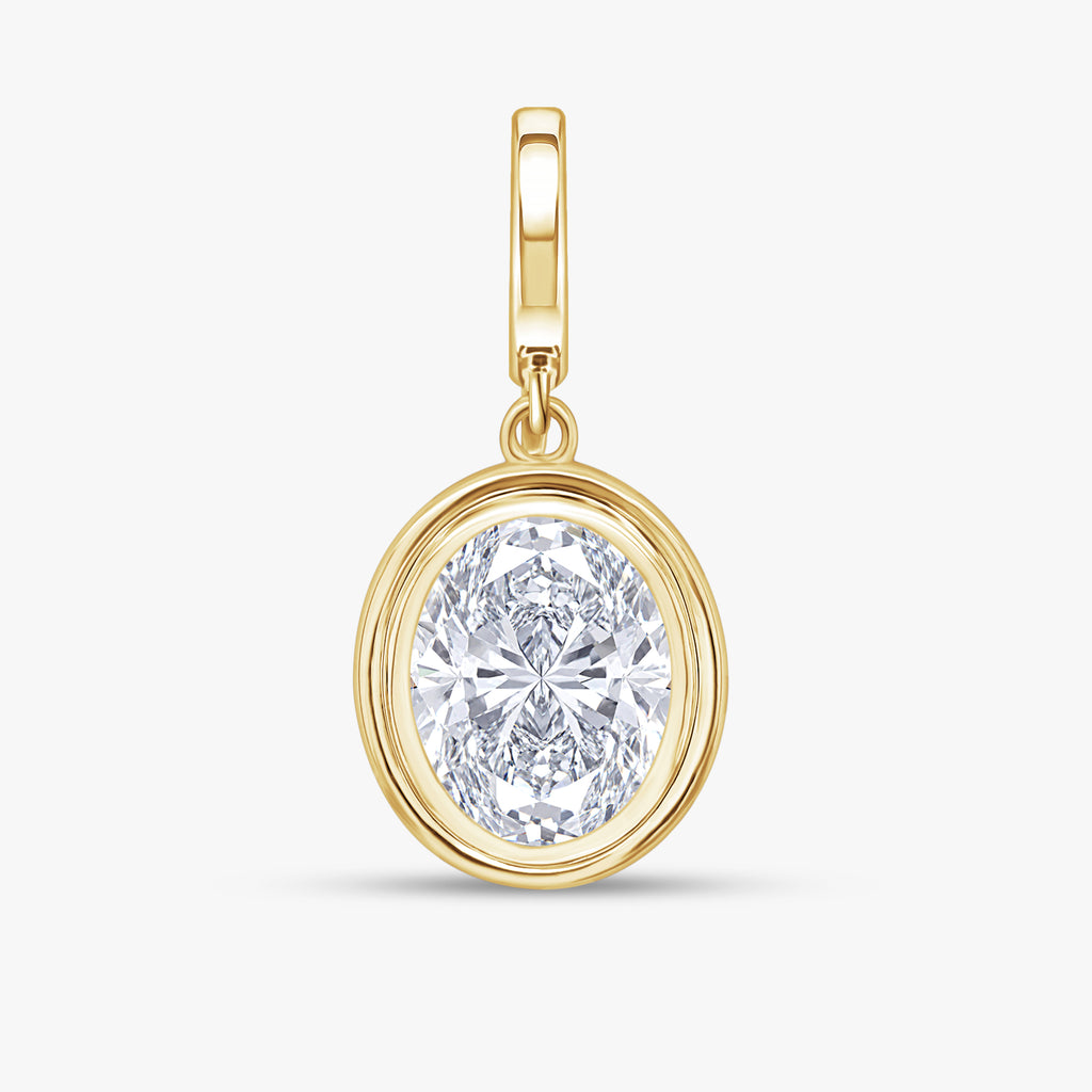 2.00 CTW Oval Brilliant Cut Lab Grown Diamond Pendant