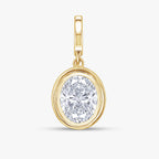 2.00 CTW Oval Brilliant Cut Lab Grown Diamond Pendant