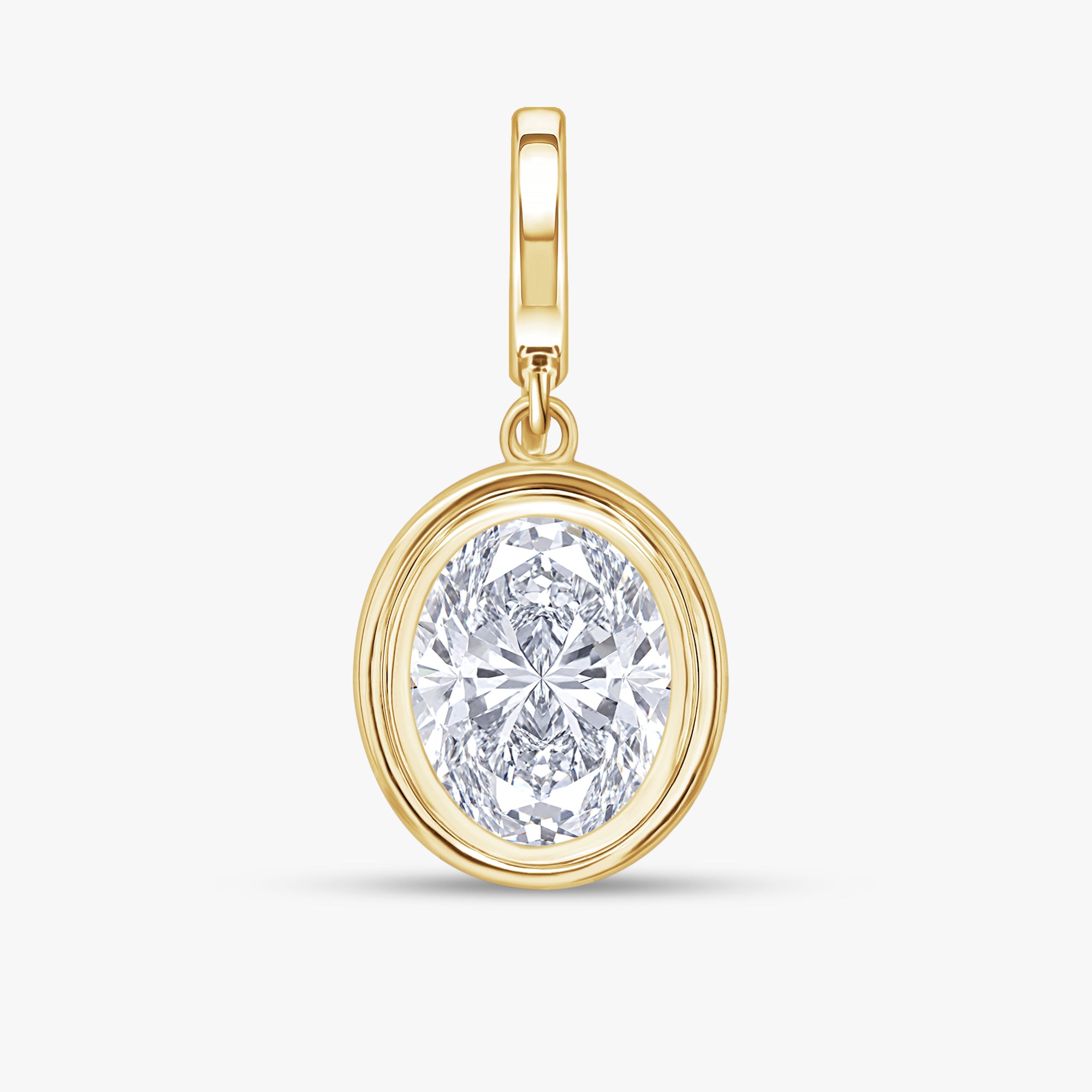2.00 CTW Oval Brilliant Cut Lab Grown Diamond Pendant