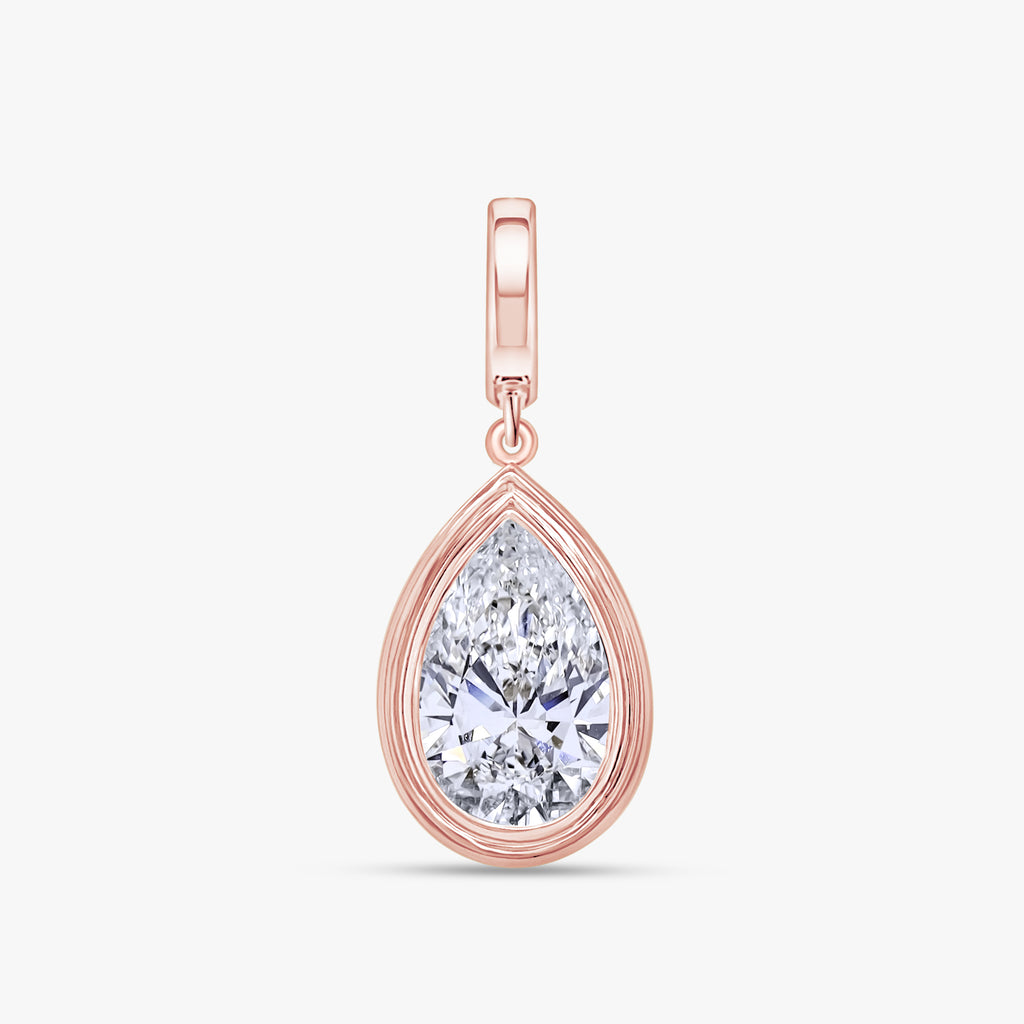 2.00 CTW Pear Shape Lab Grown Diamond Prong Set Pendant