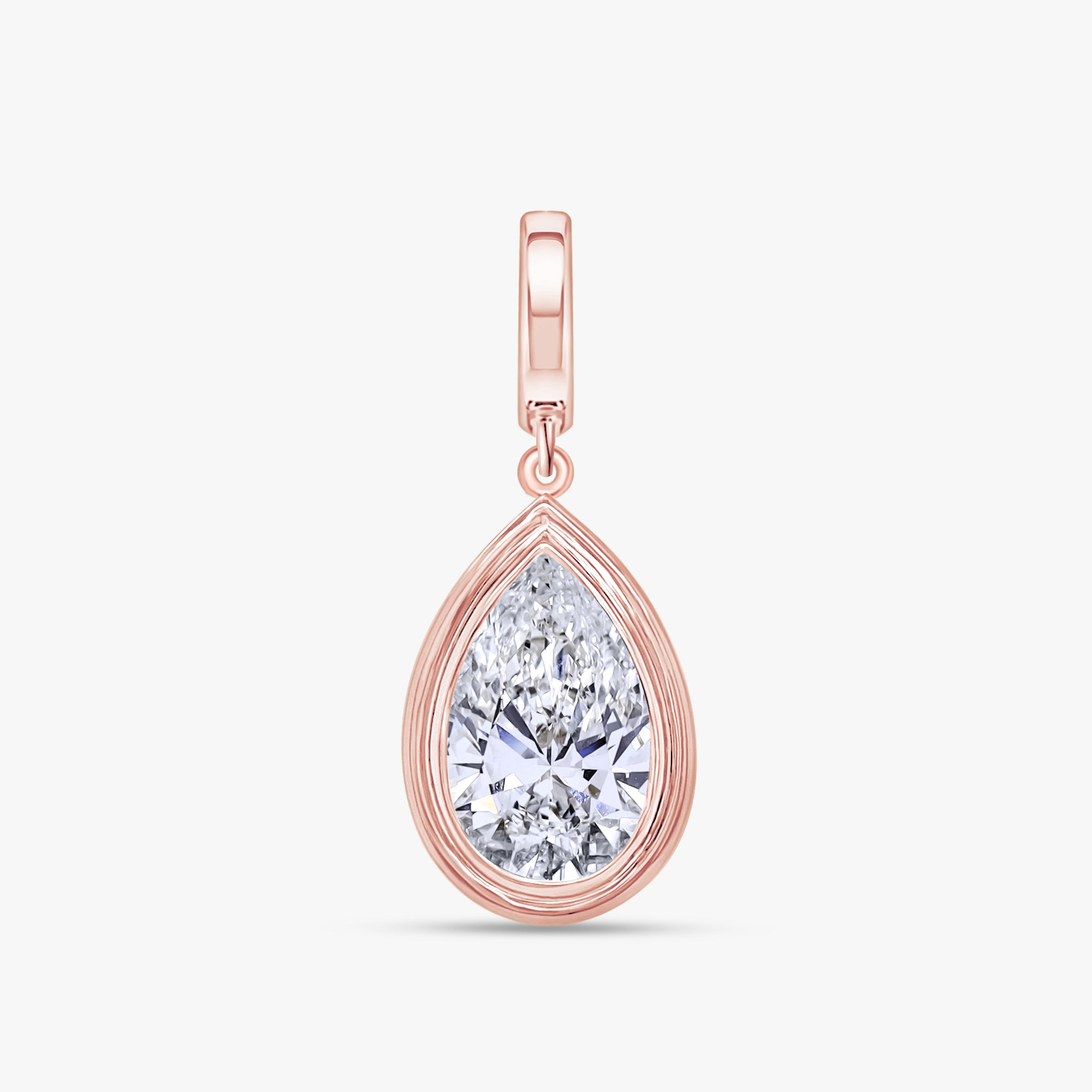 2.00 CTW Pear Shape Lab Grown Diamond Prong Set Pendant