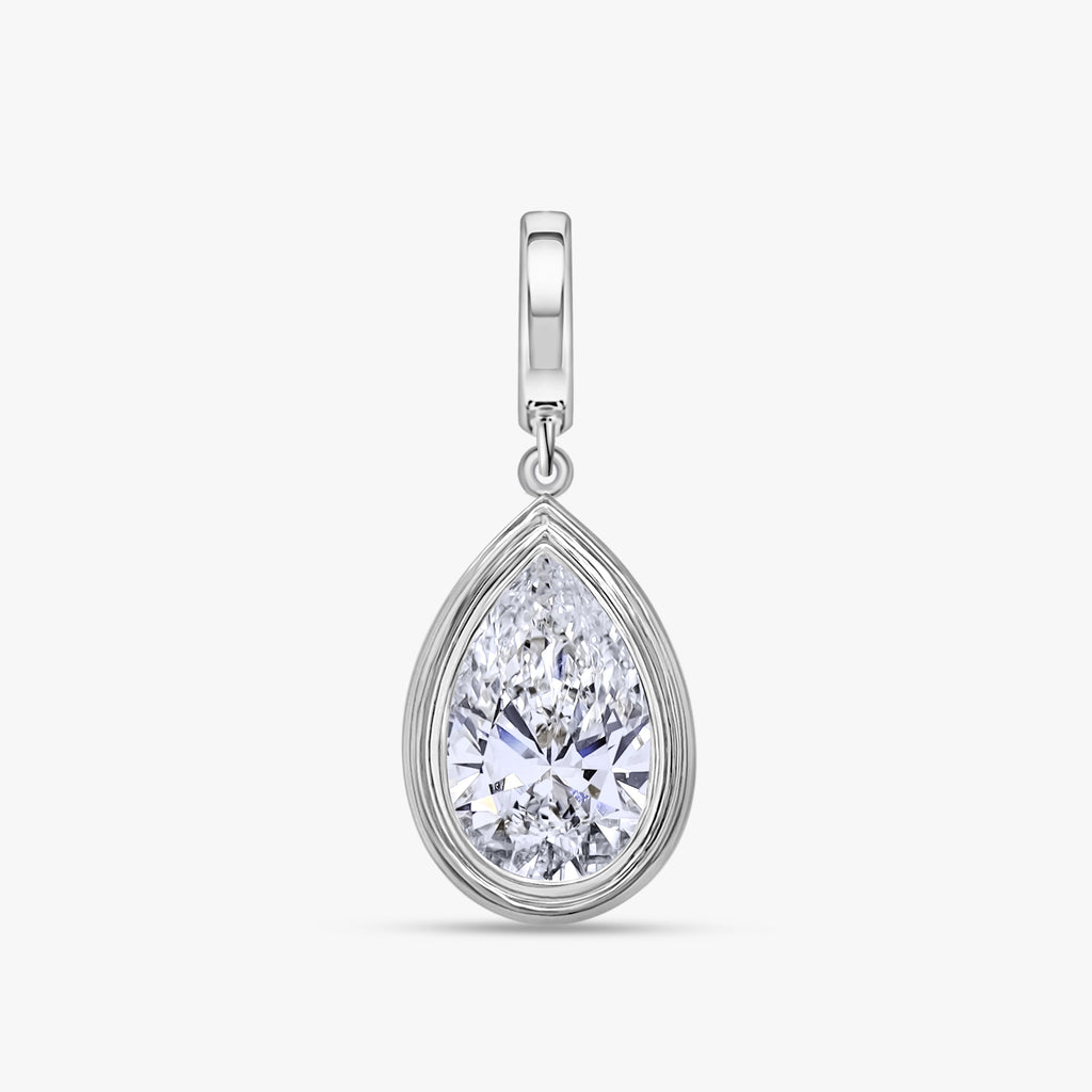 2.00 CTW Pear Shape Lab Grown Diamond Prong Set Pendant