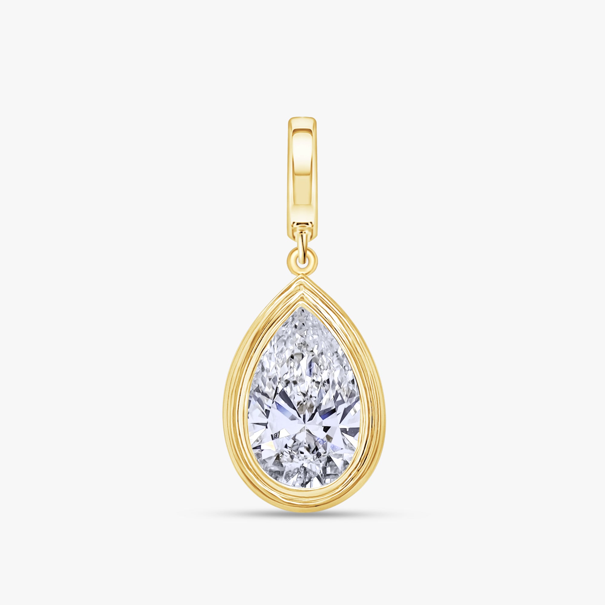 2.00 CTW Pear Shape Lab Grown Diamond Prong Set Pendant