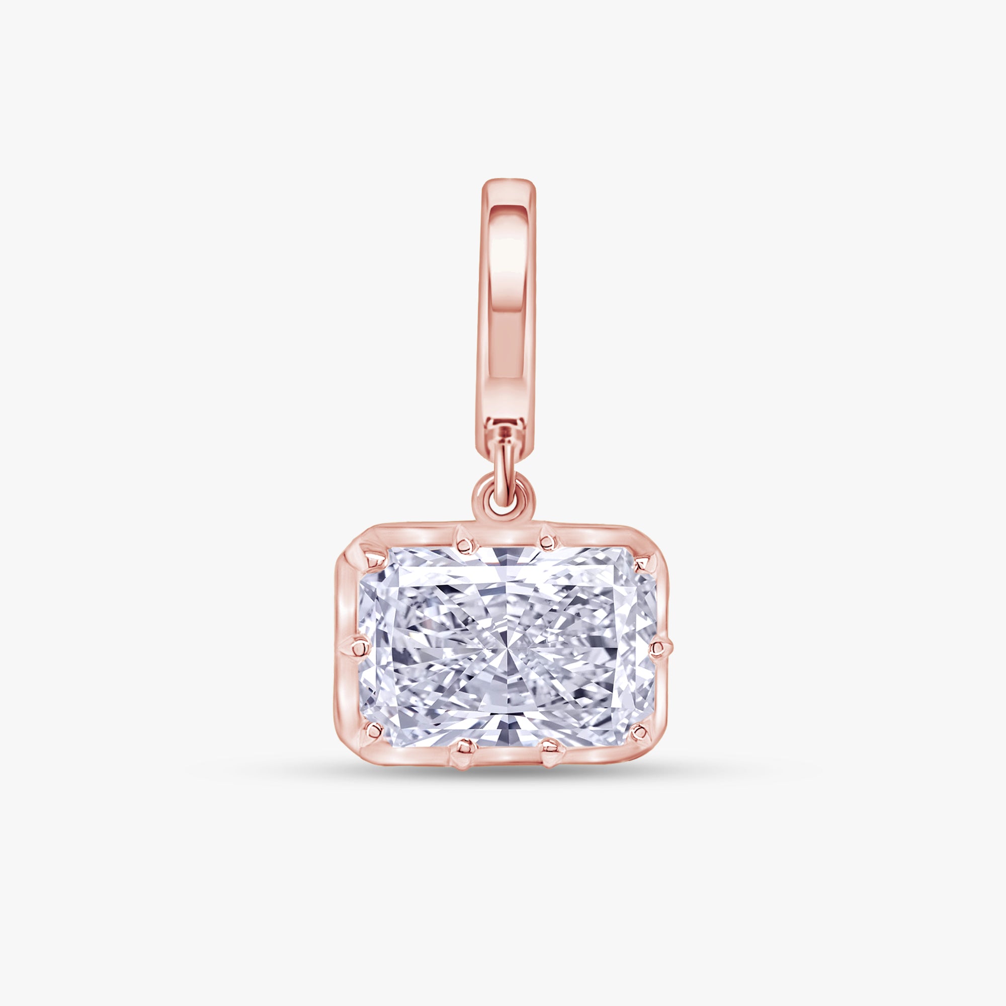 1.91 CTW Radiant Shape Lab Grown Diamond Prong Set Pendant
