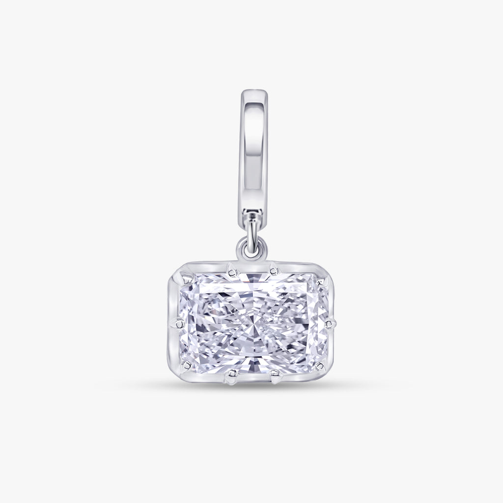 1.91 CTW Radiant Shape Lab Grown Diamond Prong Set Pendant
