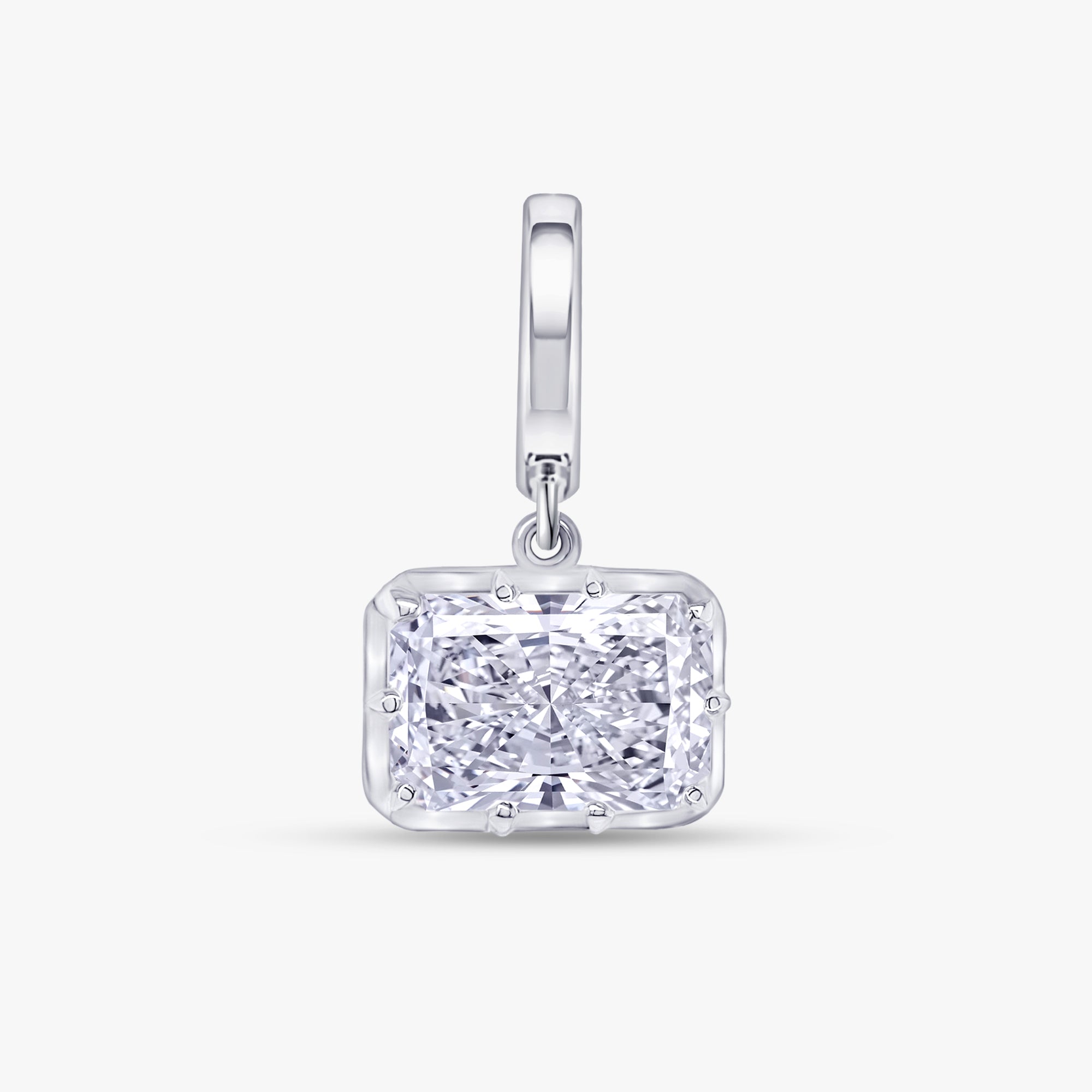 1.91 CTW Radiant Shape Lab Grown Diamond Prong Set Pendant