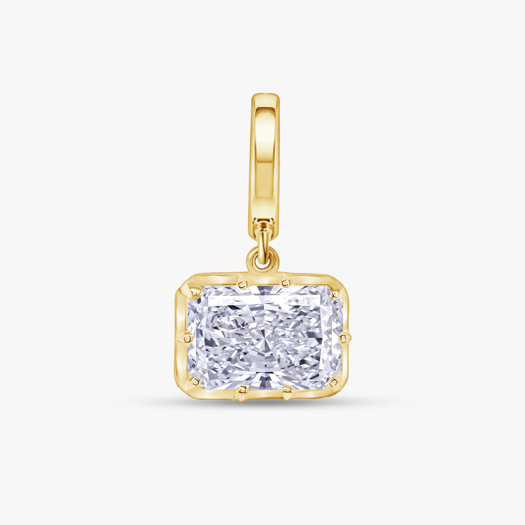 1.91 CTW Radiant Shape Lab Grown Diamond Prong Set Pendant