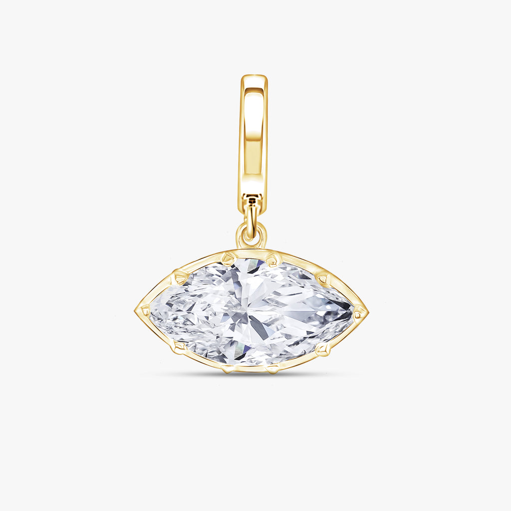 1.93 CTW Marquise Cut Lab Grown Diamond Classic Solitaire Pendant