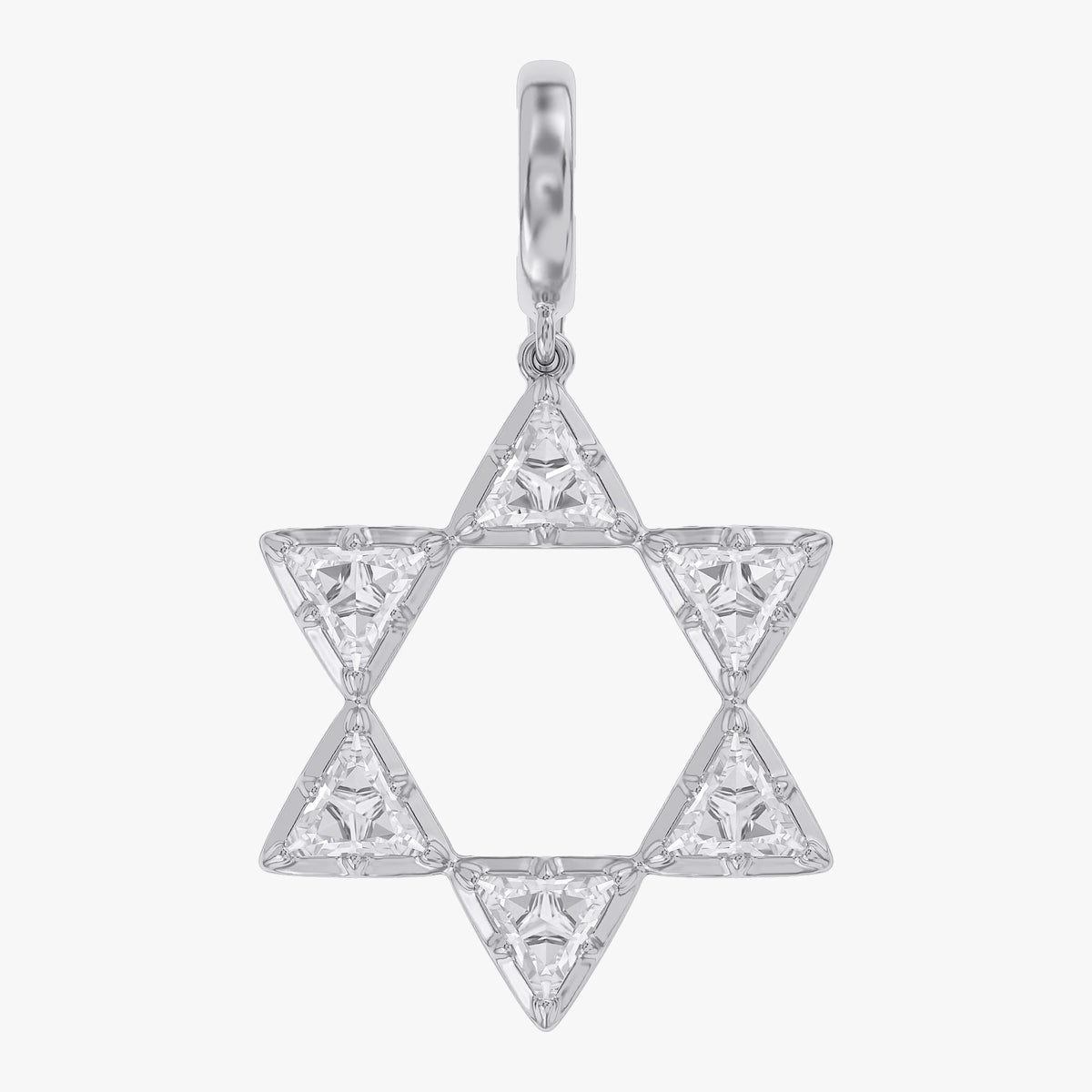 Lab Grown Georgian Style Star / Cross Pendant