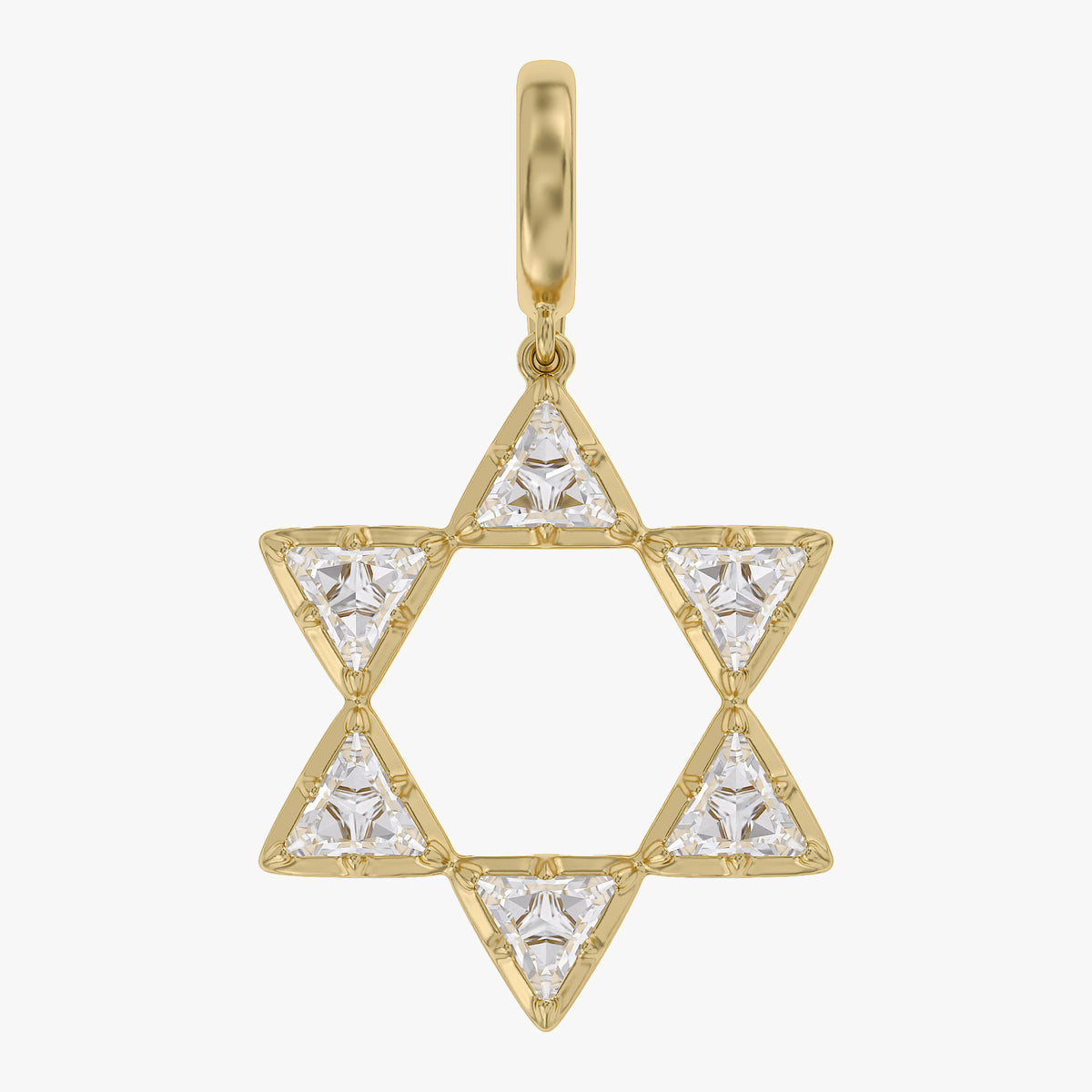 Lab Grown Georgian Style Star / Cross Pendant