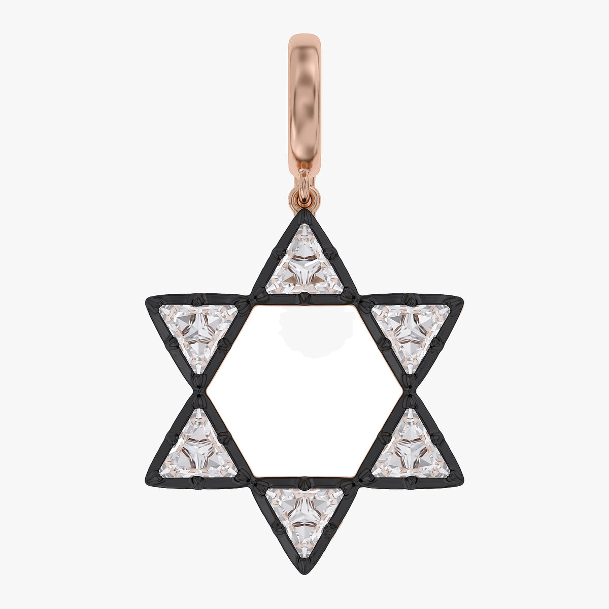 Lab Grown Georgian Style Star / Cross Pendant