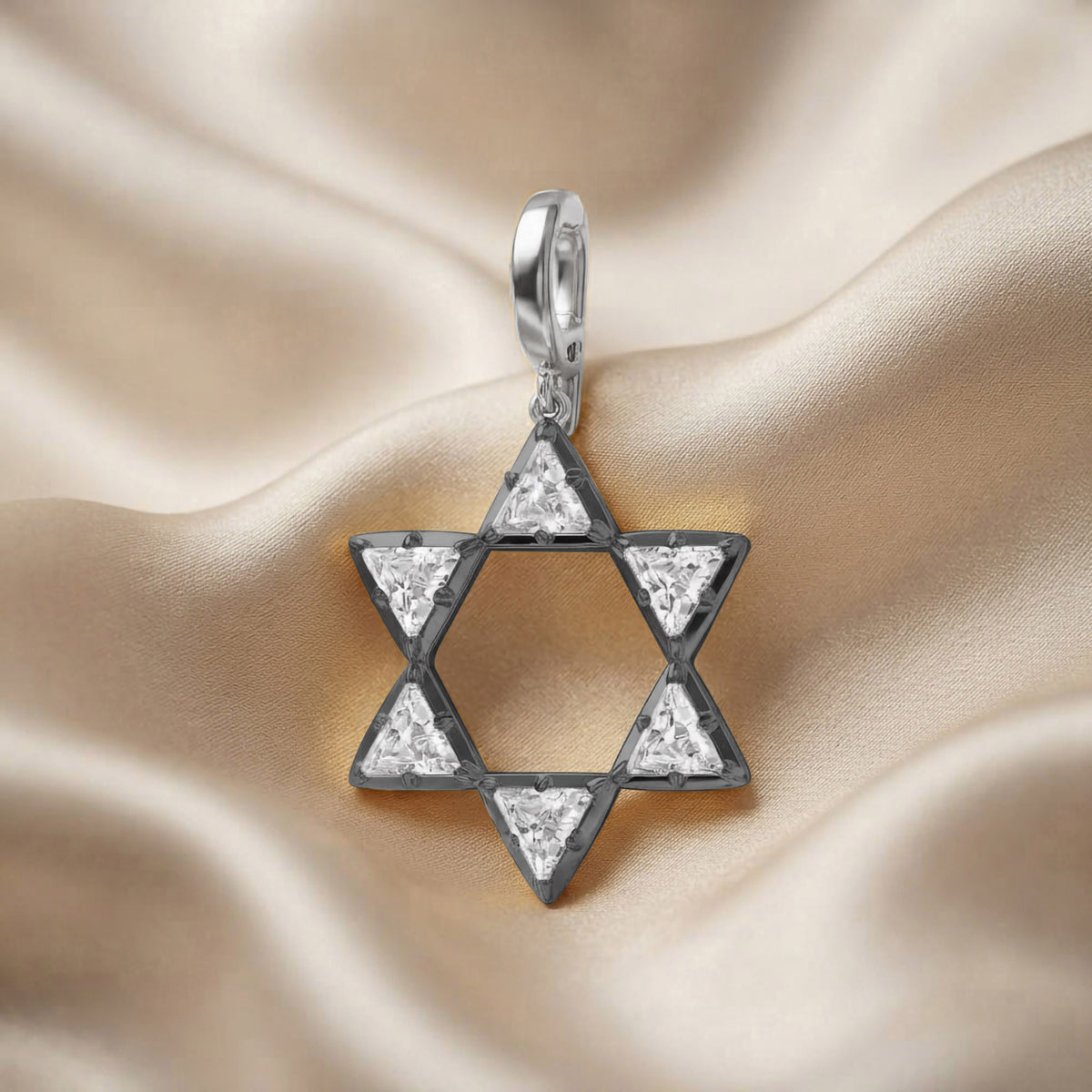 Lab Grown Georgian Style Star / Cross Pendant