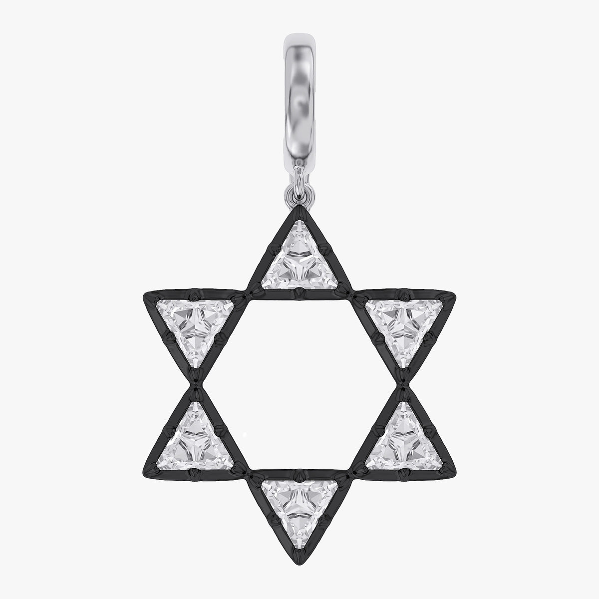 Lab Grown Georgian Style Star / Cross Pendant