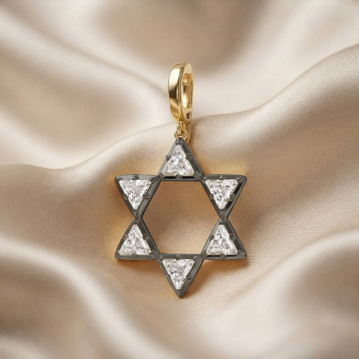 Lab Grown Georgian Style Star / Cross Pendant