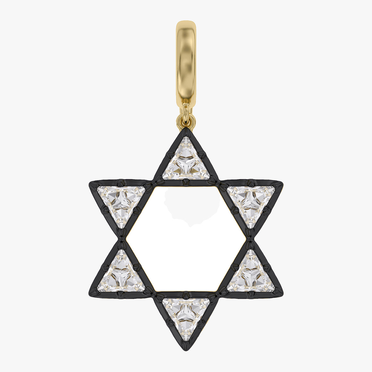 Lab Grown Georgian Style Star / Cross Pendant
