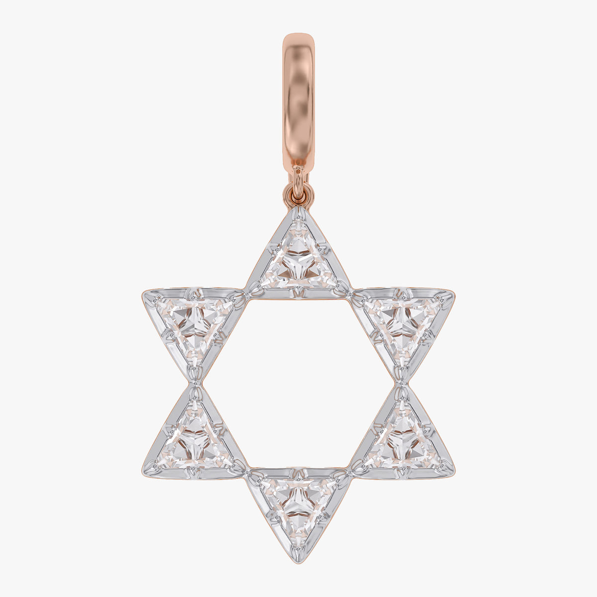 Lab Grown Georgian Style Star / Cross Pendant