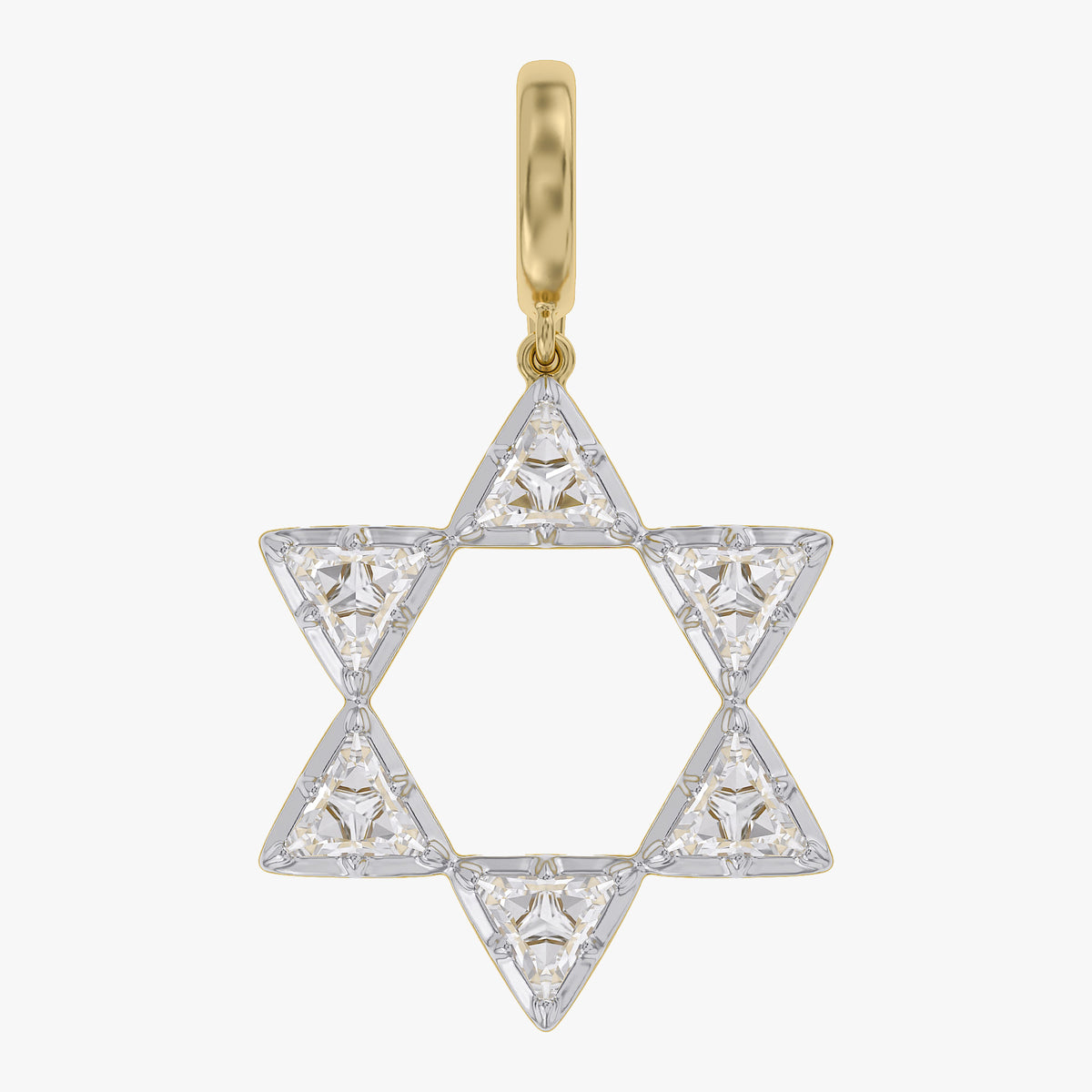 Lab Grown Georgian Style Star / Cross Pendant