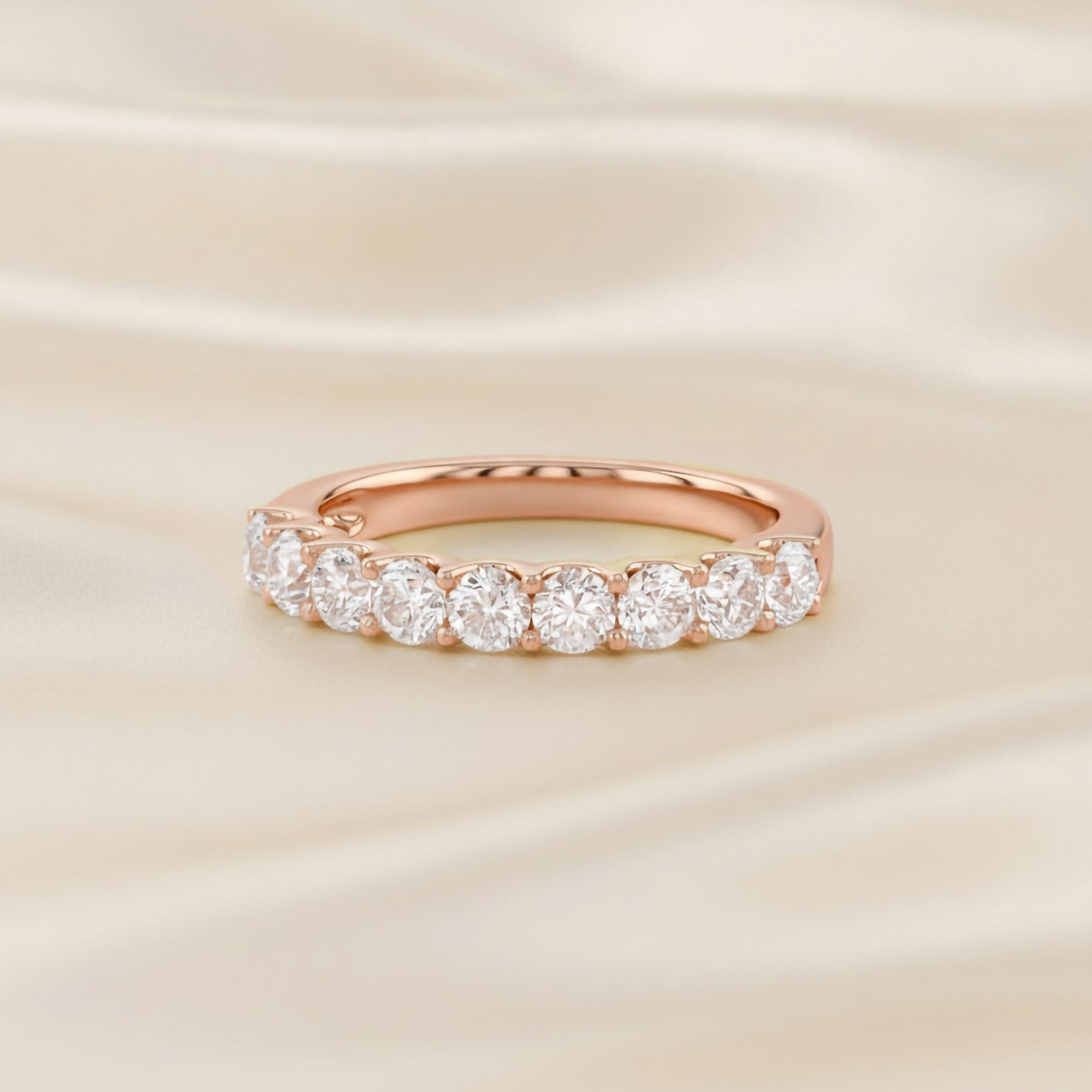 1.00 CTW Round Lab Grown Diamond Floral Ring