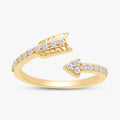 0.35 Carat Round Cut Lab Grown Diamond Bypass Engagement Ring