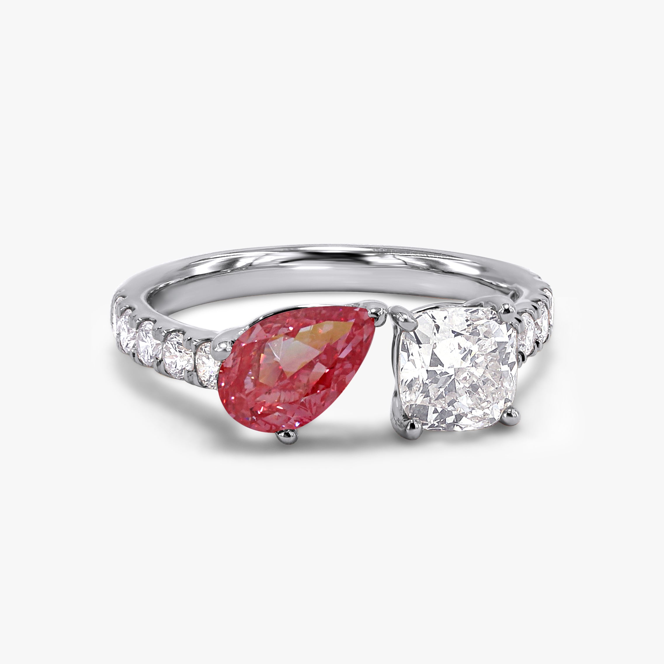 2.50 Carat Lab Grown Diamond Toi et Moi Engagement Ring