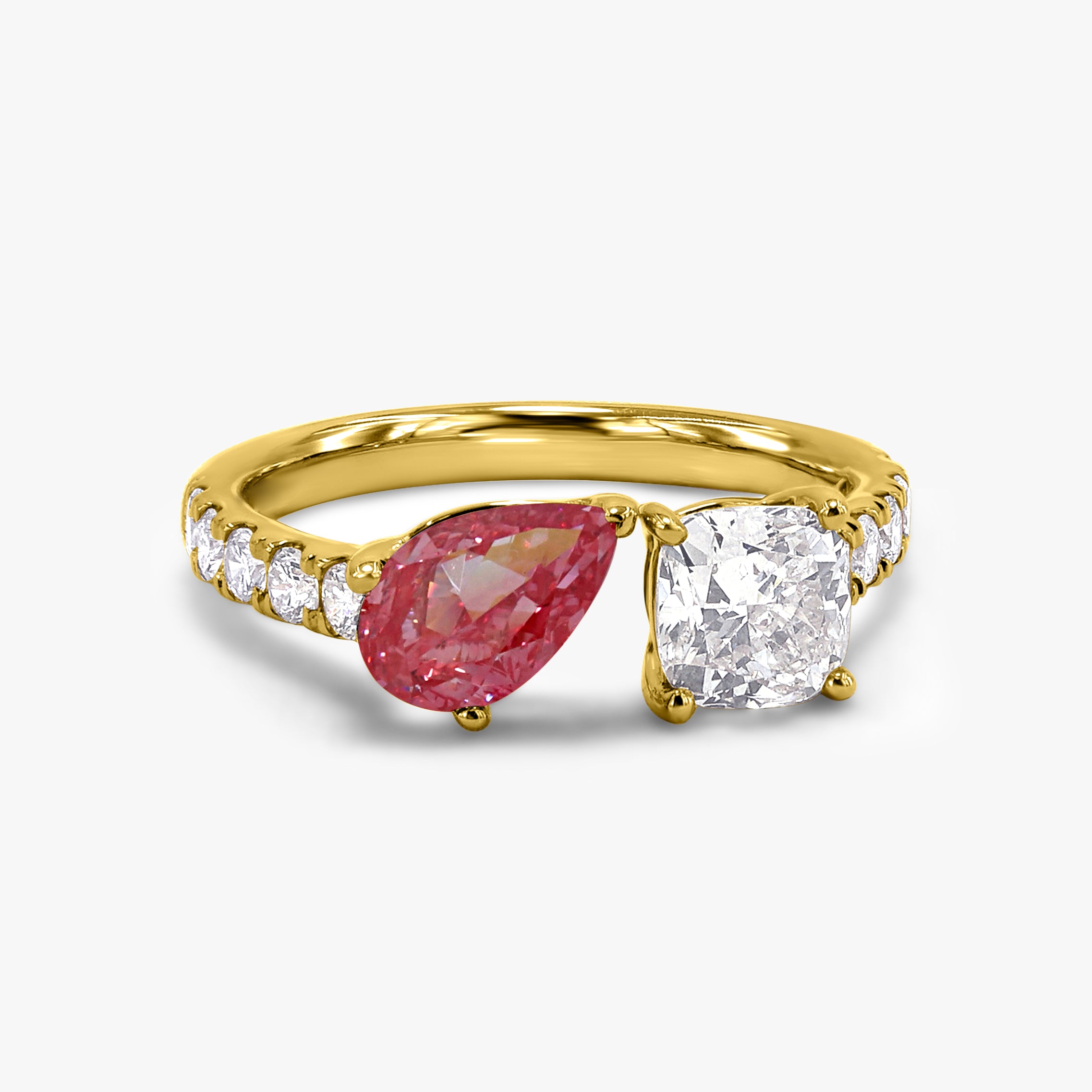 2.50 Carat Lab Grown Diamond Toi et Moi Engagement Ring