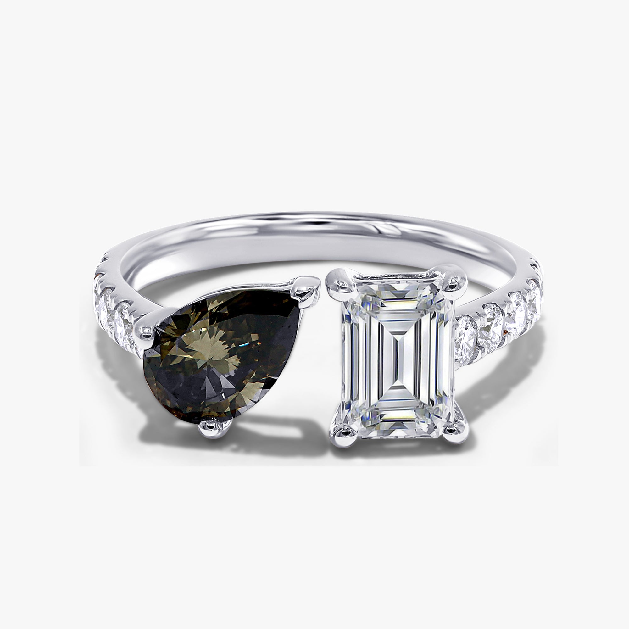 2.50 Carat Lab Grown Diamond Adjustable Toi et Moi Engagement Ring