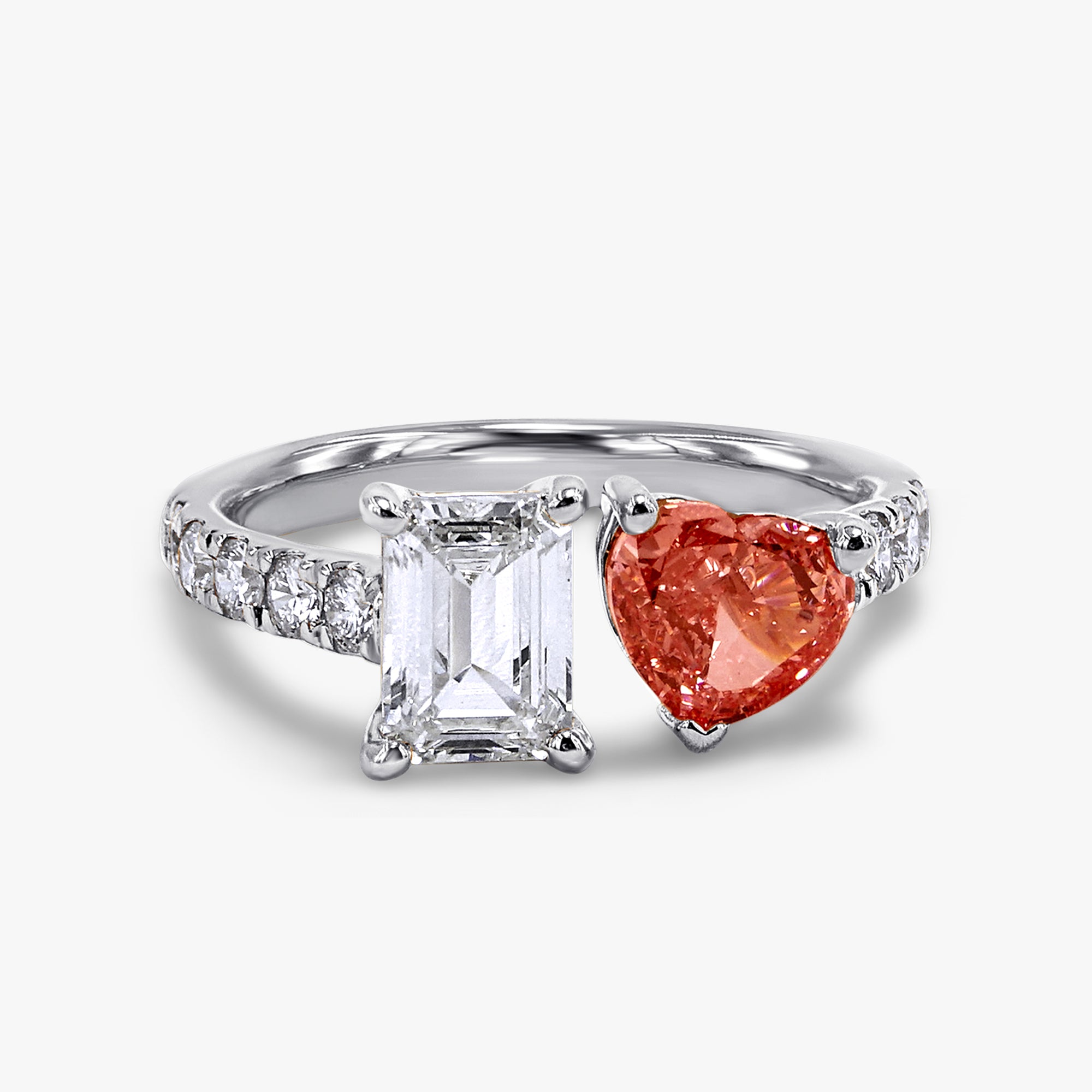 2.35 Carat Lab Grown Diamond Adjustable Toi et Moi Ring