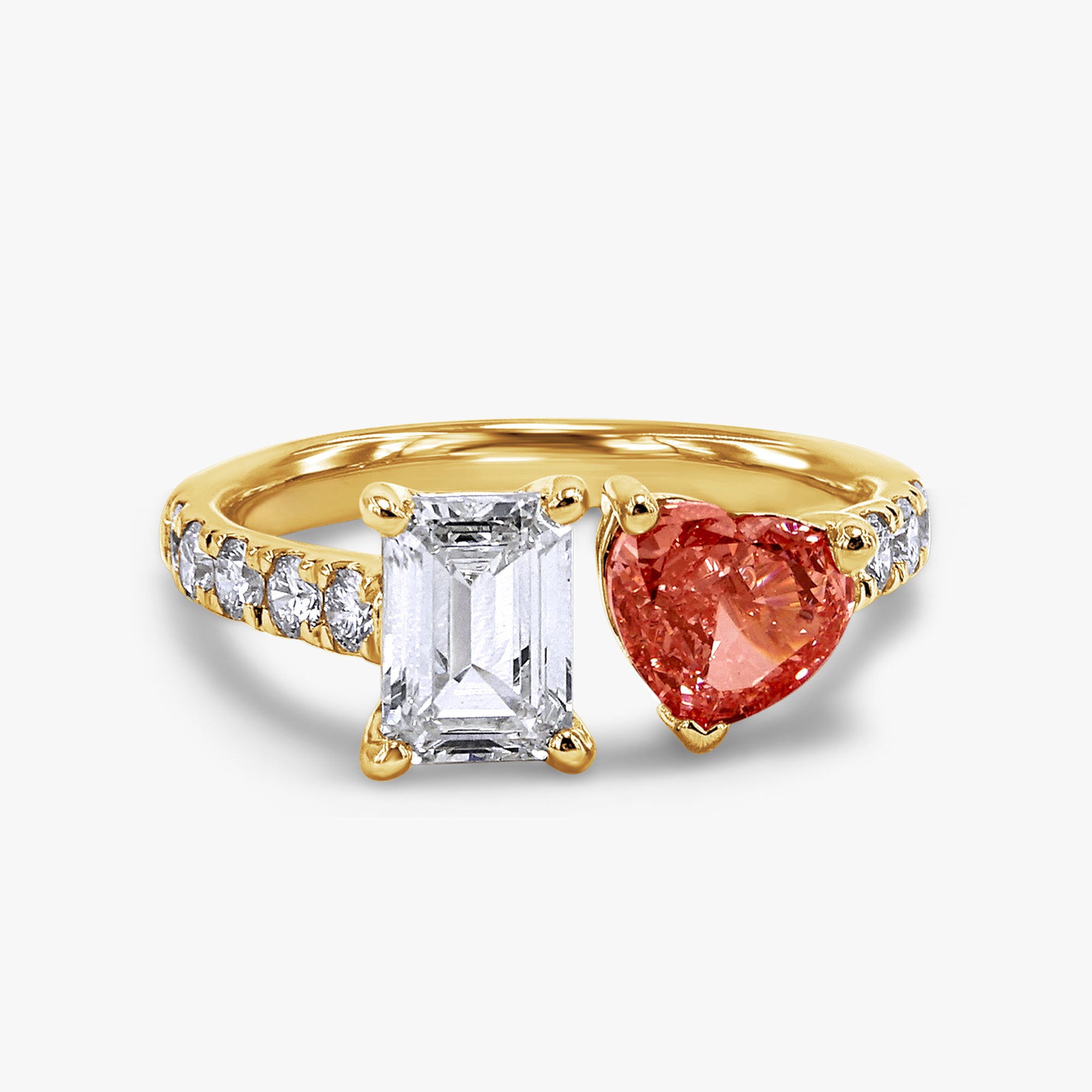 2.35 Carat Lab Grown Diamond Adjustable Toi et Moi Ring