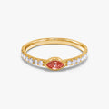 0.45 Carat Lab Grown Diamond Bezel Set Half Eternity Wedding Band Ring