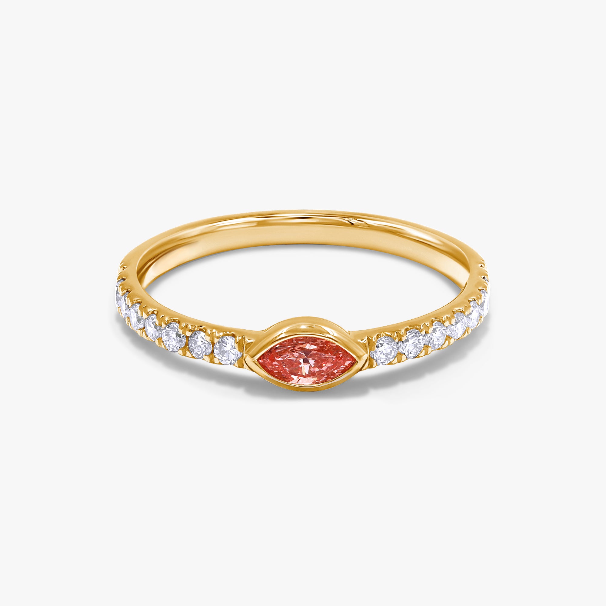 0.45 Carat Lab Grown Diamond Bezel Set Half Eternity Wedding Band Ring