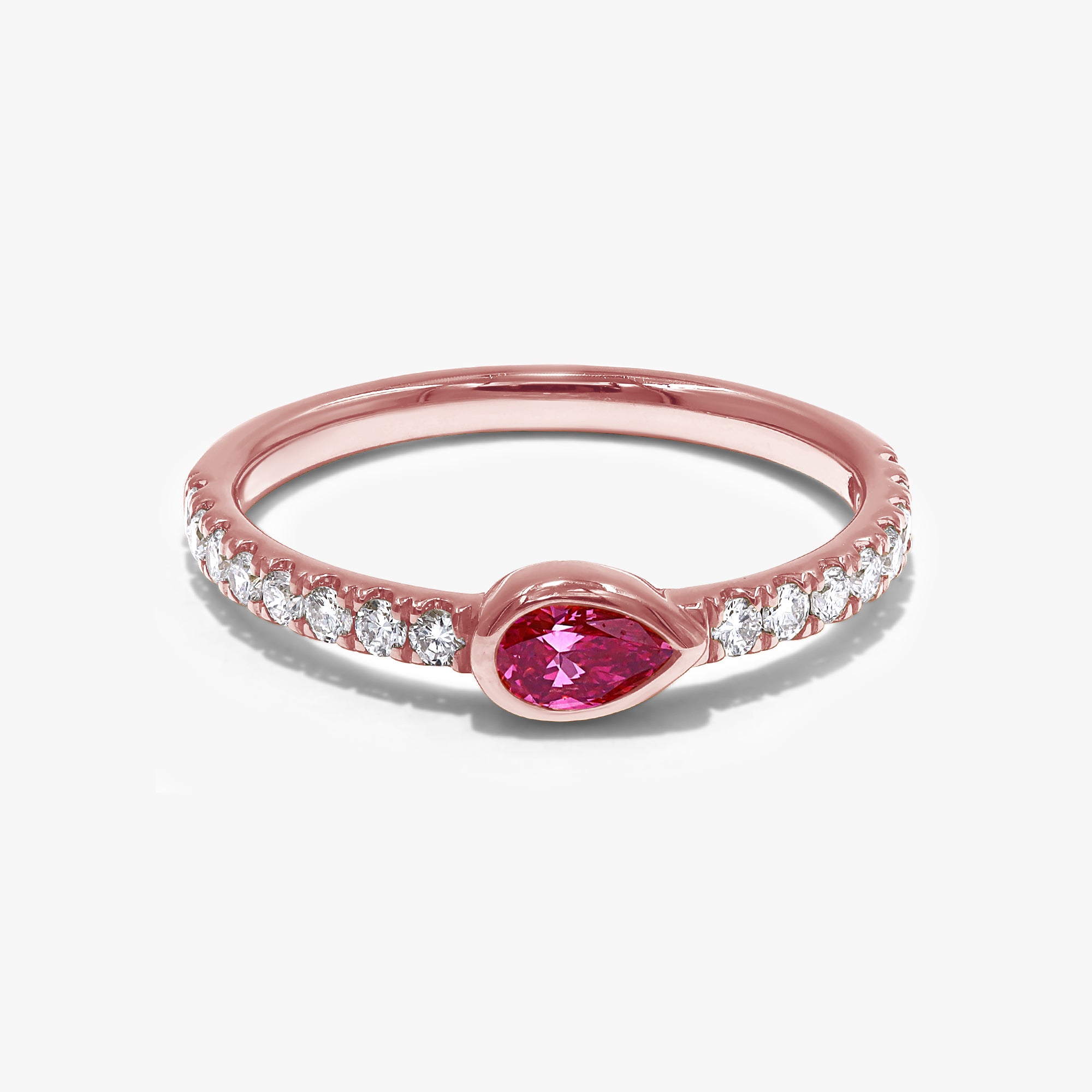 0.50 Carat Lab Grown Diamond Bezel Set Half Eternity Band Ring
