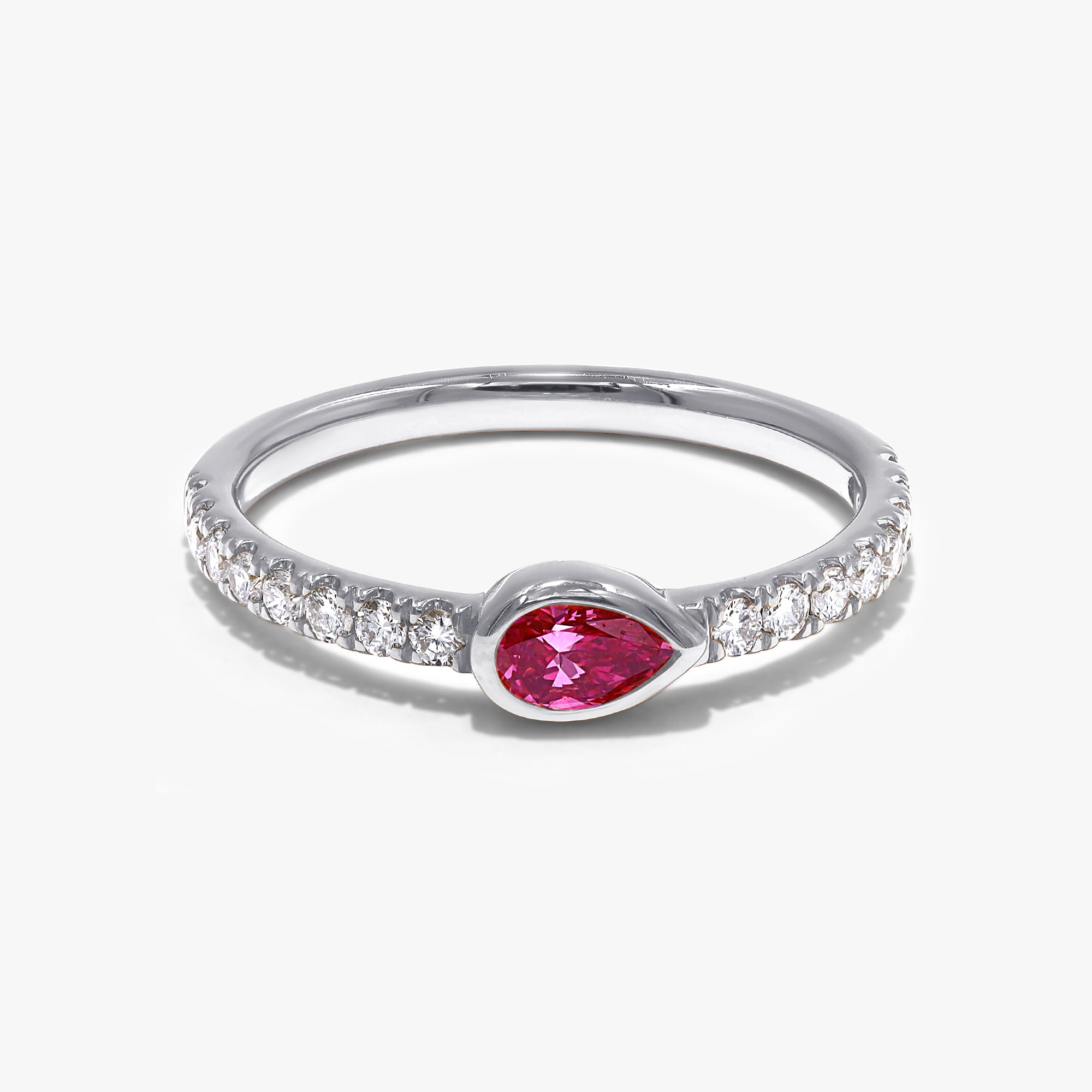 0.50 Carat Lab Grown Diamond Bezel Set Half Eternity Band Ring