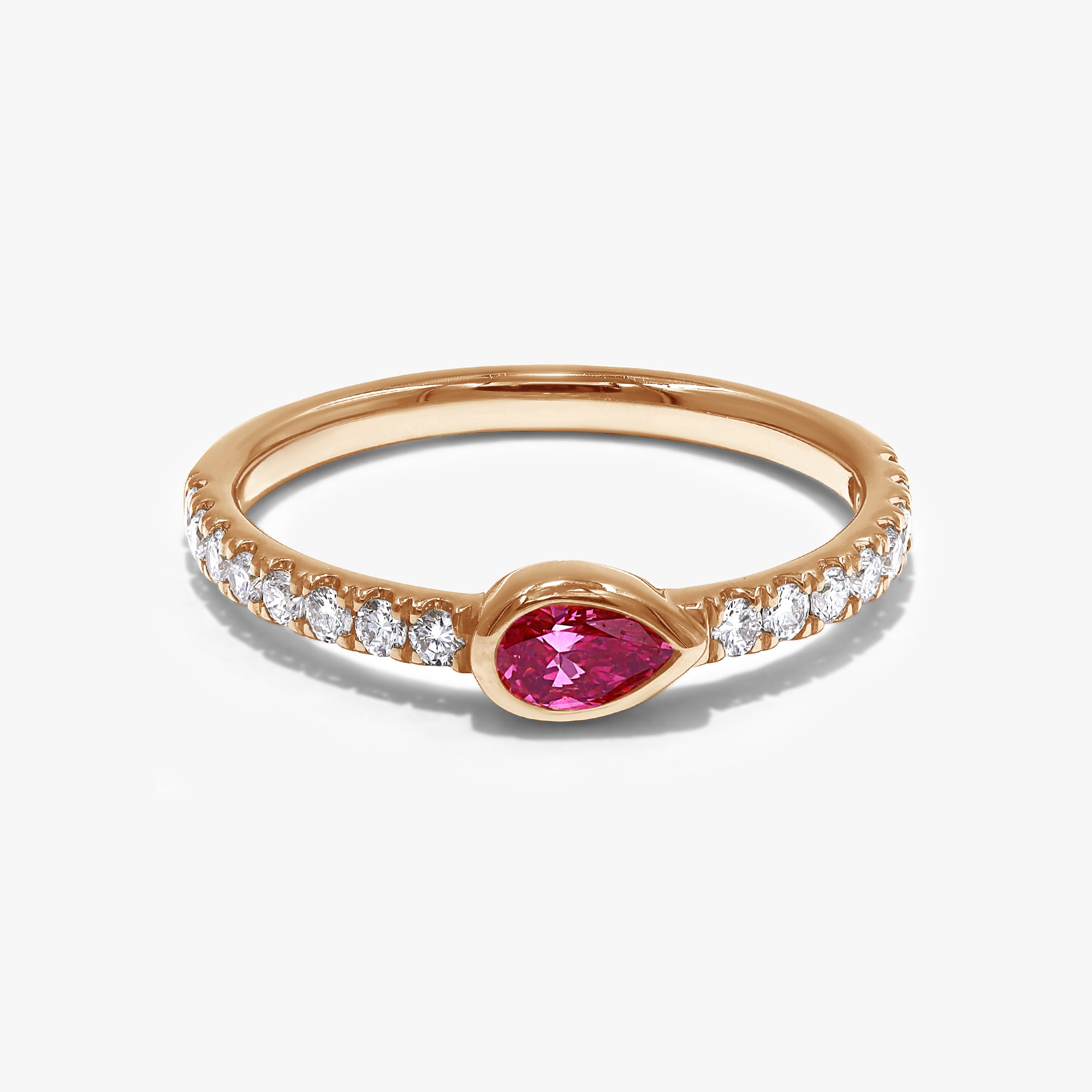 0.50 Carat Lab Grown Diamond Bezel Set Half Eternity Band Ring