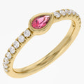 0.50 Carat Lab Grown Diamond Bezel Set Half Eternity Band Ring