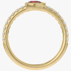 0.50 Carat Lab Grown Diamond Bezel Set Half Eternity Band Ring