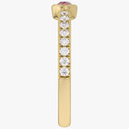 0.50 Carat Lab Grown Diamond Bezel Set Half Eternity Band Ring