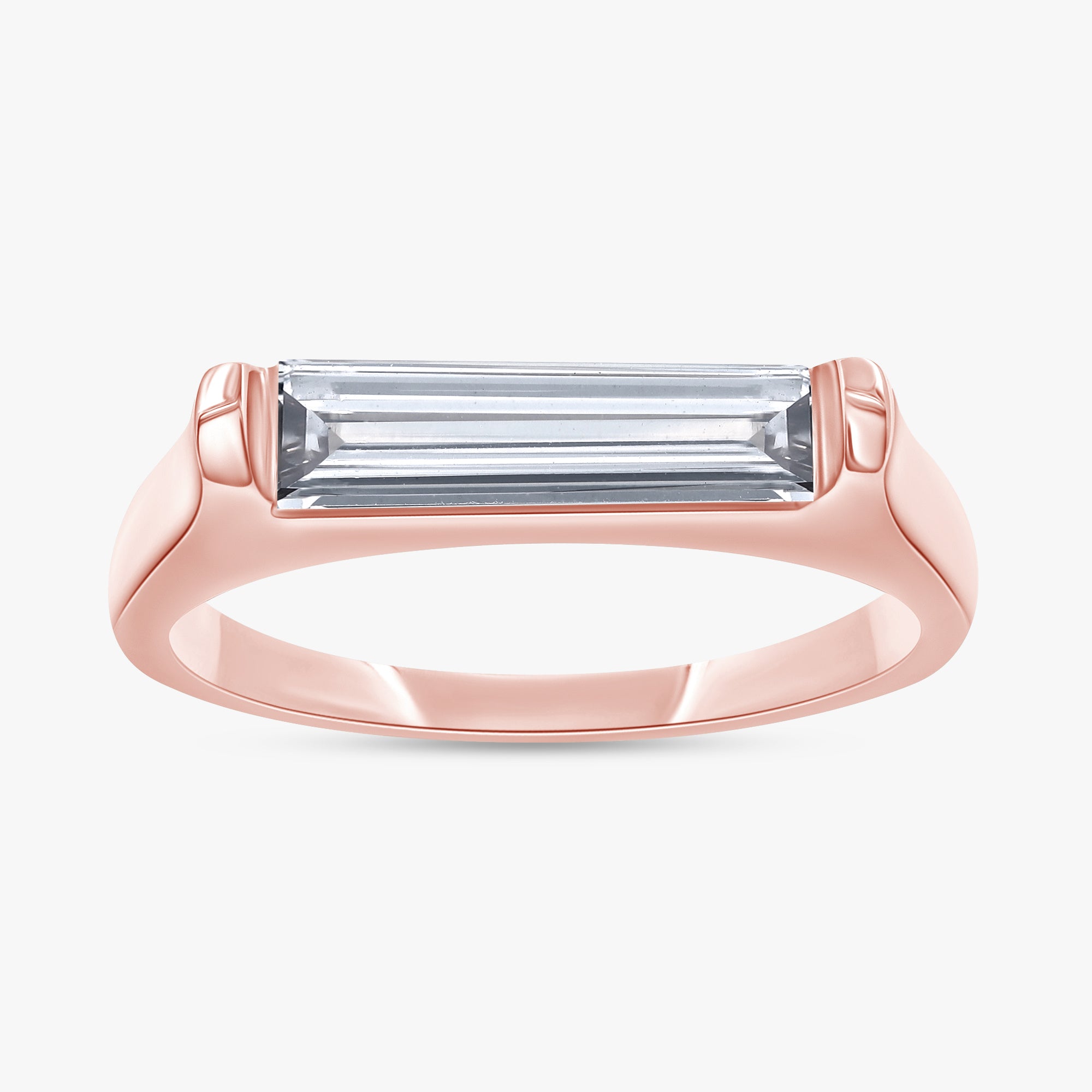 Baguette Shape 0.55 Carat Lab Grown Diamond Solitaire Rings