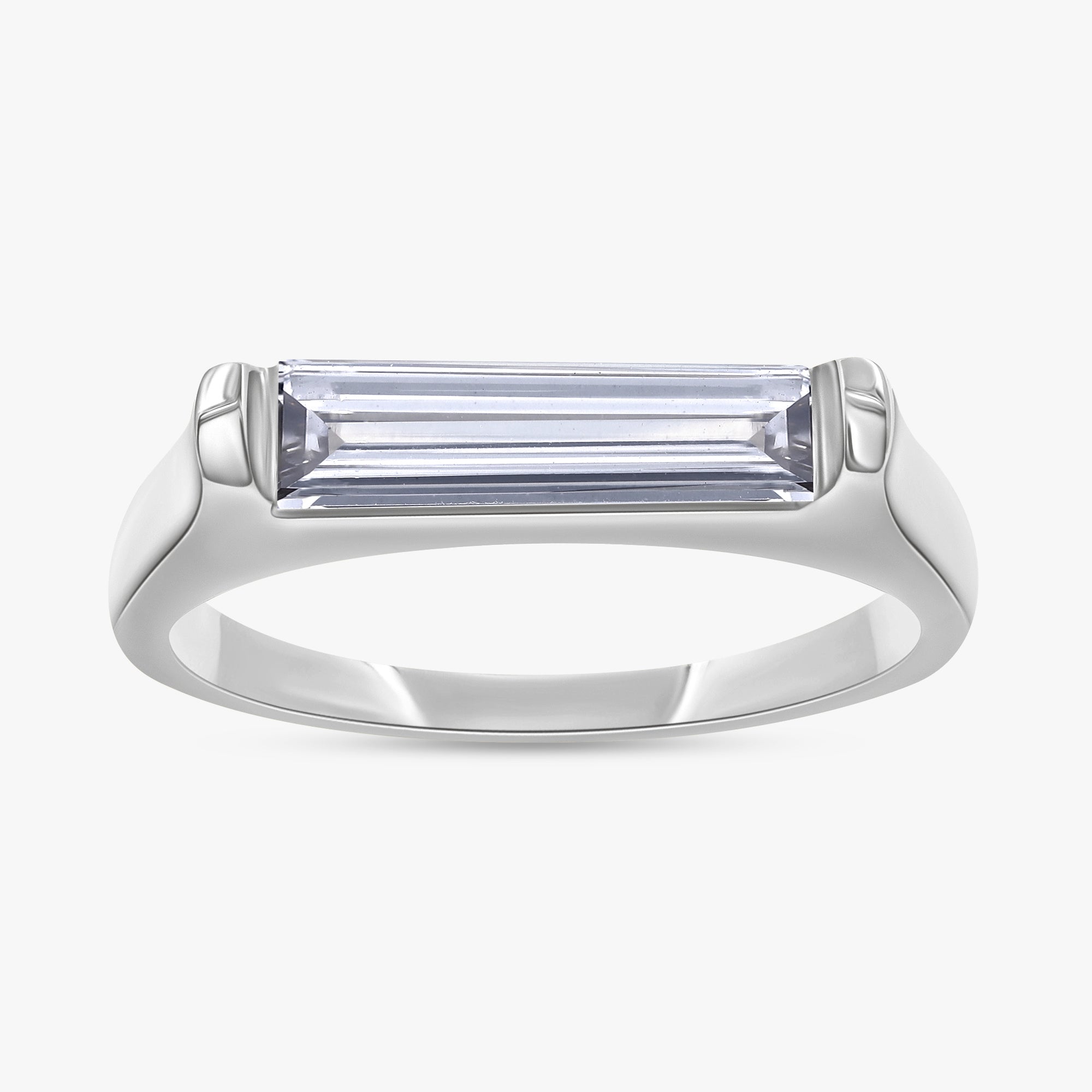 Baguette Shape 0.55 Carat Lab Grown Diamond Solitaire Rings