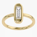 Baguette Shape 0.65 Carat Lab Grown Diamond Solitaire Rings