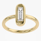 Baguette Shape 0.65 Carat Lab Grown Diamond Solitaire Rings