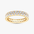 1.80 Carat Round Cut Lab Grown Diamond 2-Row Band Ring