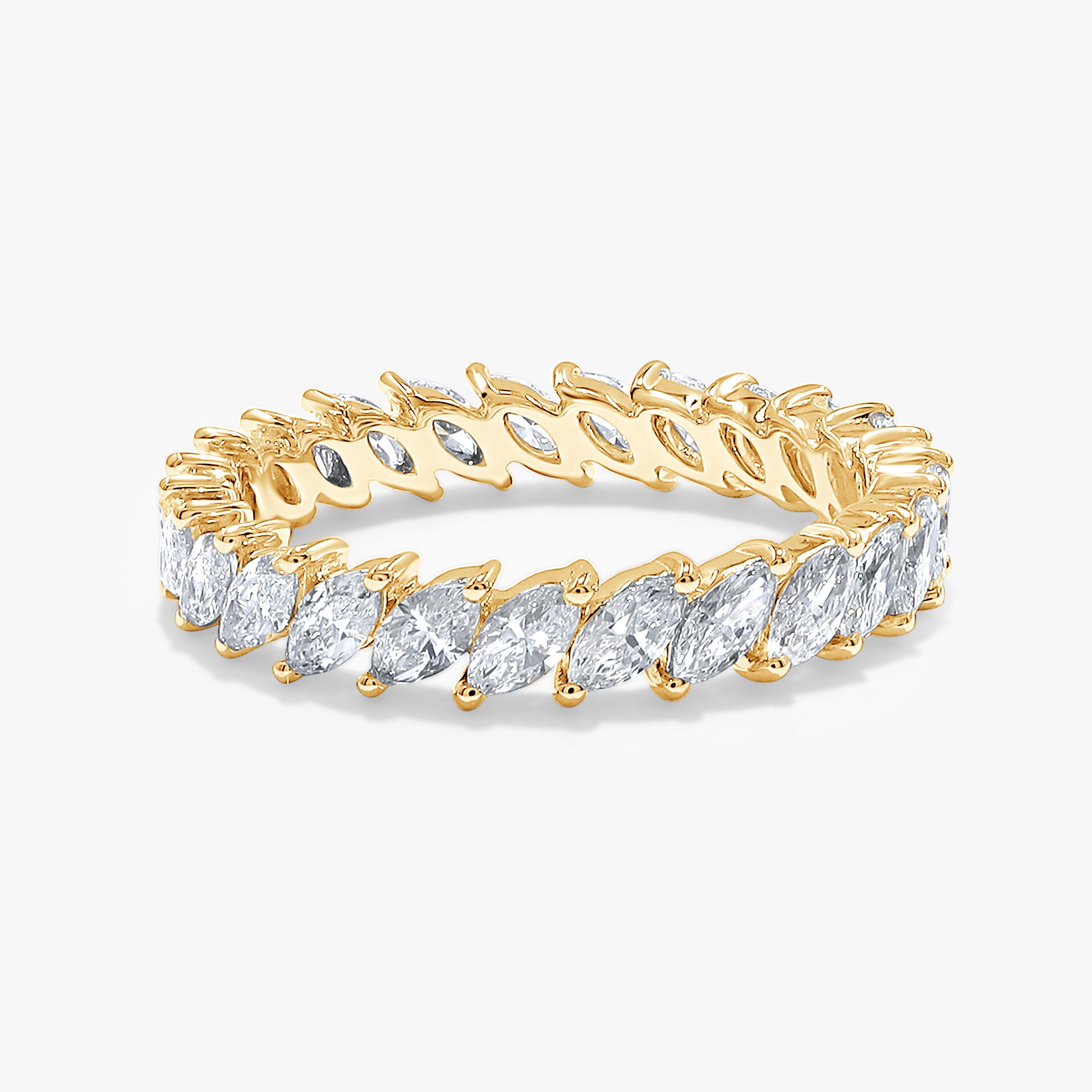 1.55 Carat Marquise Cut Lab Grown Diamond Full Eternity Ring