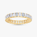 2.40 Carat Emerald Cut Lab Grown Diamond Full Eternity Ring