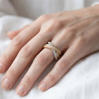 2.00 Carat Round Shape Lab Grown Diamond Three Tone Eternity Wedding Band Ring