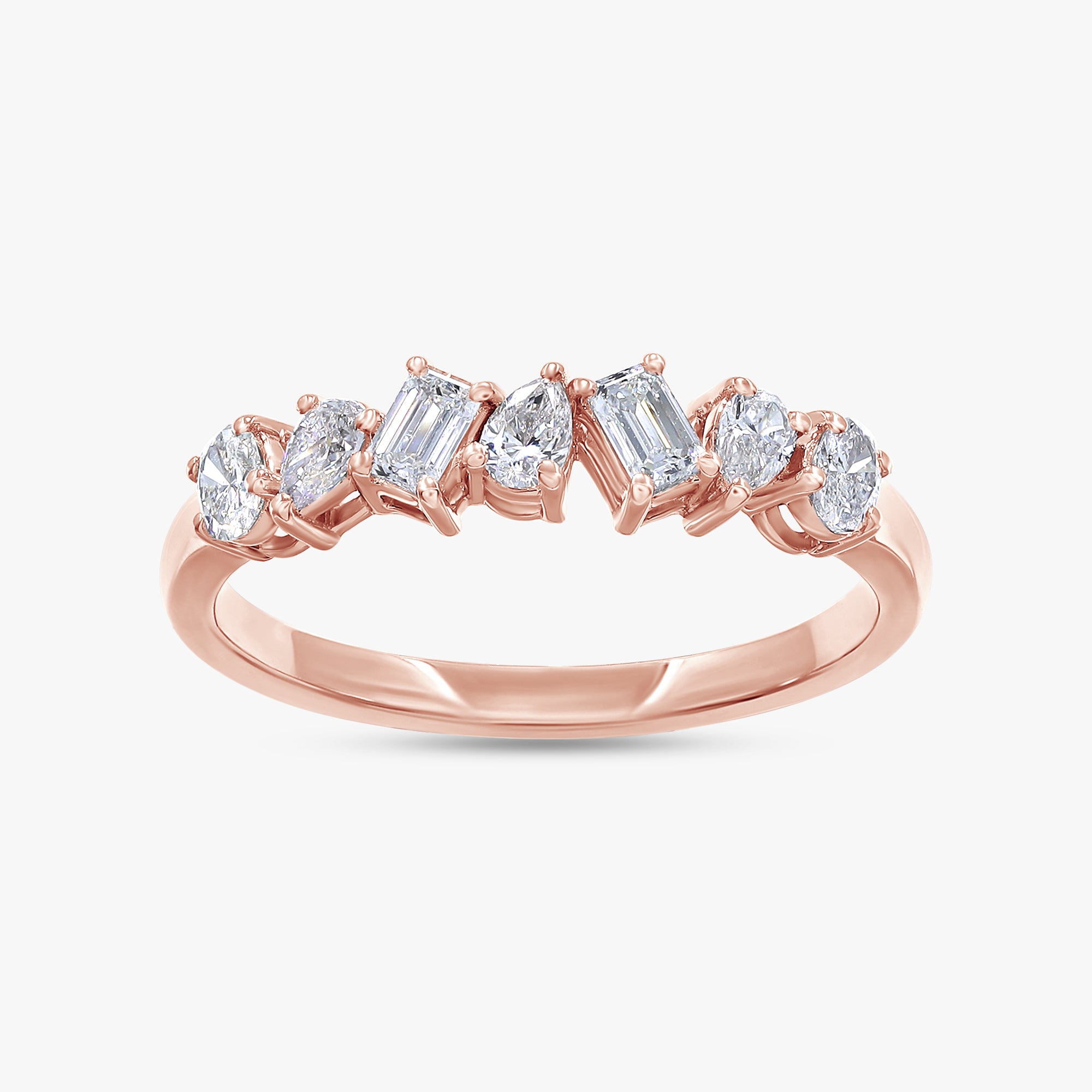 0.50 Carat Lab Grown Diamond 7-Stone Engagement Ring