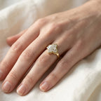 2.06 TWC Pencil and Tapered Baguette Shape Lab Grown Diamond Engagement Ring