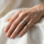 Asscher and Kite Shape 2.10 Carat Lab Grown Diamond Engagement Ring