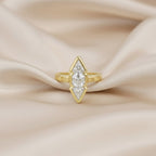 Asscher and Kite Shape 2.10 Carat Lab Grown Diamond Engagement Ring