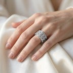 2.30 TCW  Marquise and Baguette Shape Lab Grown Diamond Engagement Ring