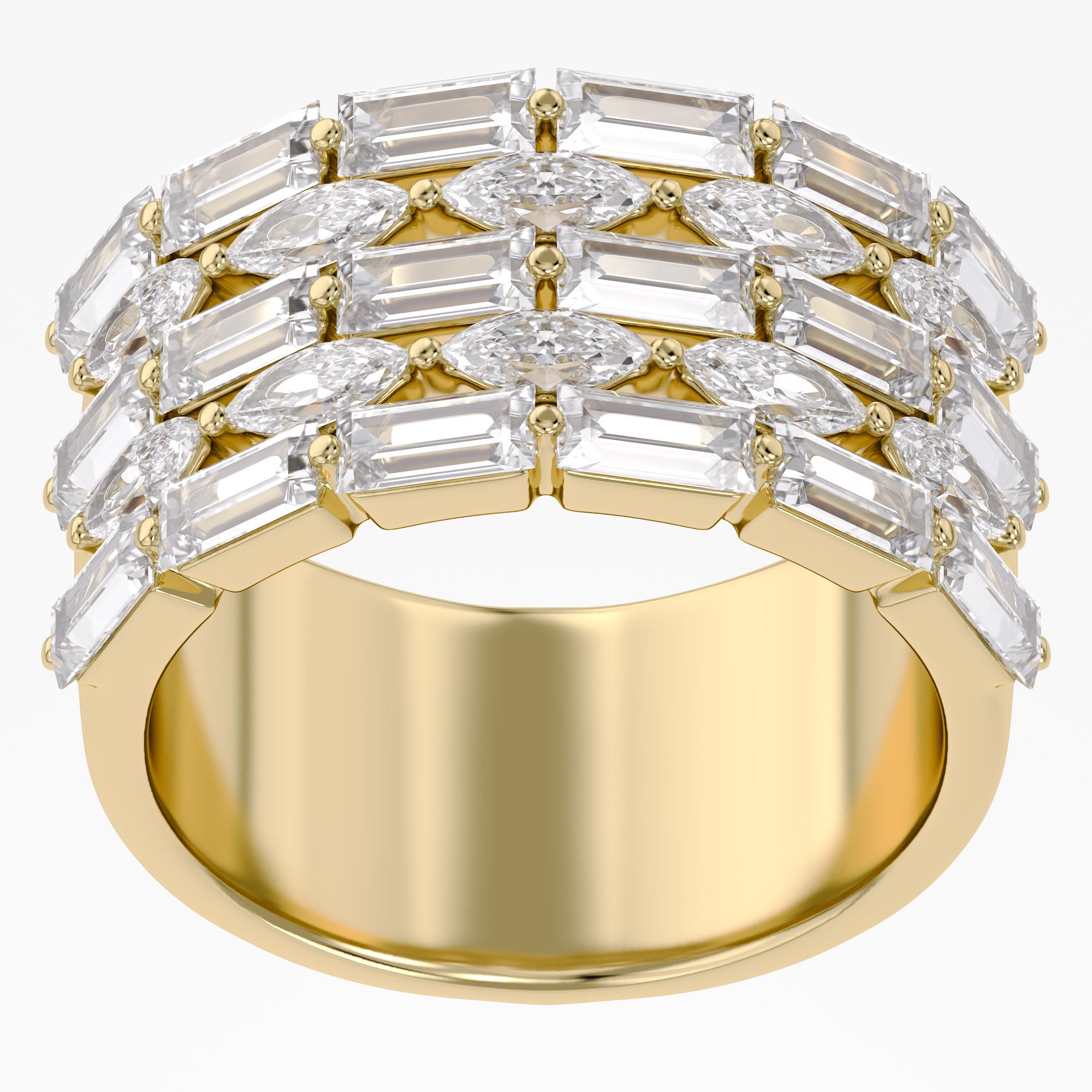 Marquise and Baguette Shape 2.31 Carat Lab Grown Diamond Engagement Ring